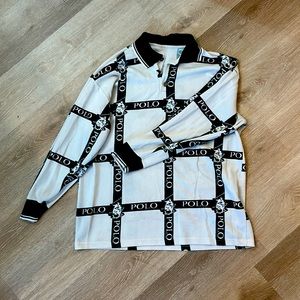 Large vintage rugby polo shirt